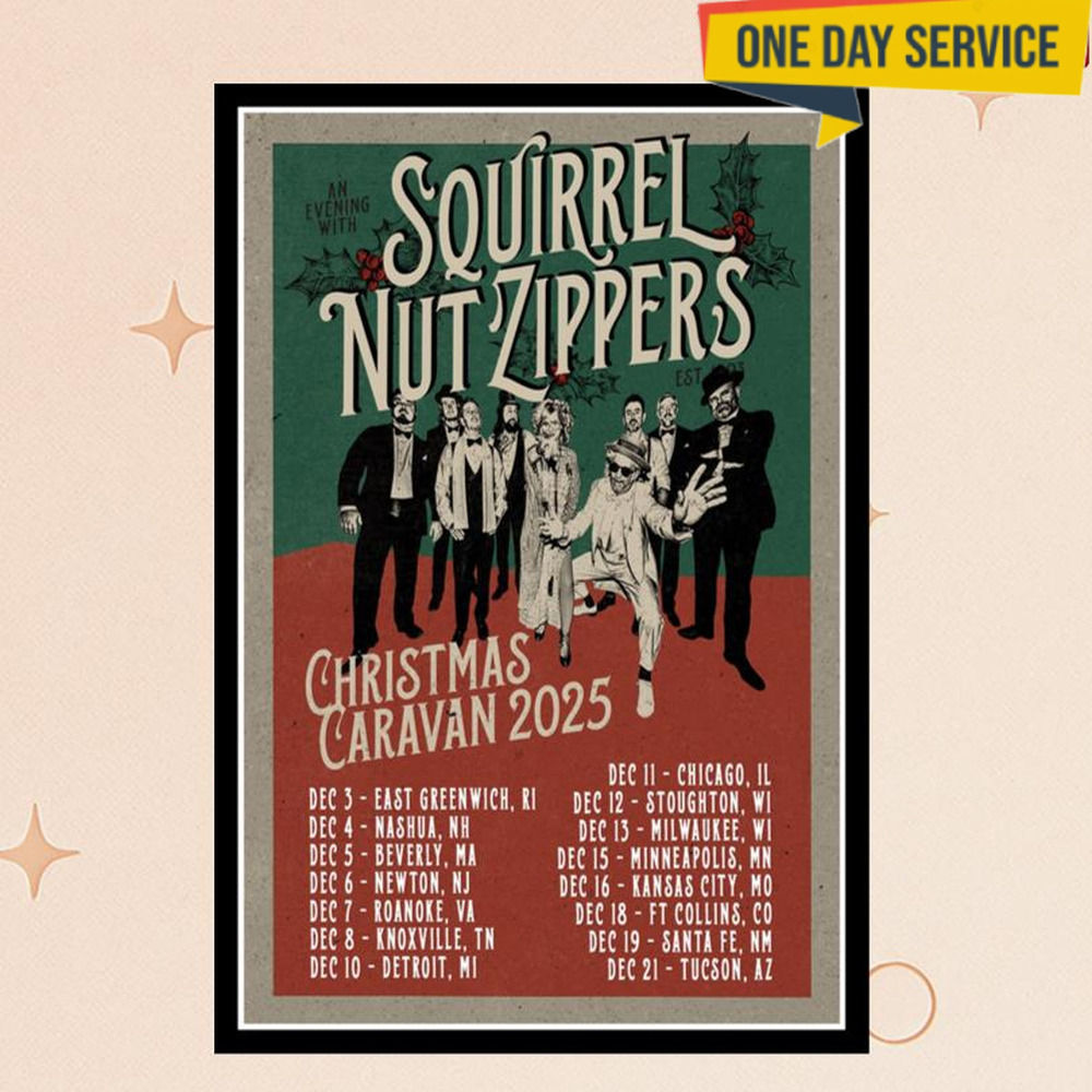 Squirrel Nut Zippers Christmas Caravan 2025 Poster